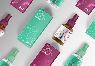 Free Spray Bottle Mockup with Bottle free mockup freebie freebies mock up mockup mockup design mockup psd mockups psd mockup psd mockups