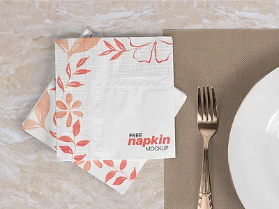 Free Restaurant Napkin Mockup PSD free mockup freebie freebies mock up mockup mockup design mockup psd mockups psd mockup psd mockups