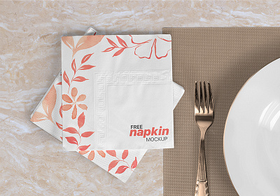 Free Restaurant Napkin Mockup PSD free mockup freebie freebies mock up mockup mockup design mockup psd mockups psd mockup psd mockups