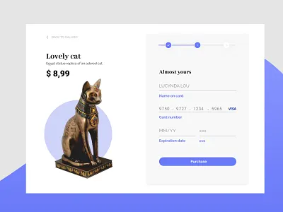 Daily UI #2 Checkout credit card art history challenge design ui design ux web