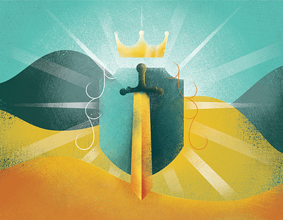 Great King - progress III childrens book coronavirus crown design illustration kids king shield sword texture