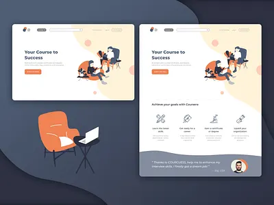 UI Challenge 004 | Landing Page design figma illustration landingpage onlineclass ui uichallenge