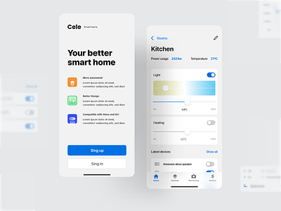 Smart home adobexd app design home onboarding smart home smarthome ui ui ux design ux ux design