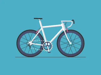Racing bike bicycle bike bikers bikes colour dribbble fast flat icon illustration olympics race ride rider shot speed sport stroke vector wheel