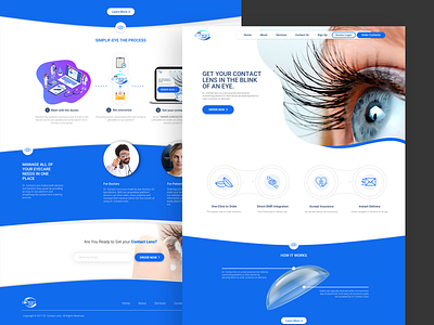 Dr. Contact Lens - Landing page contact lens interface landing page ui ux web website website design