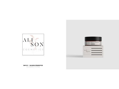 Alison Cosmetics -Day 01 branding design icon illustrator logo minimal typography