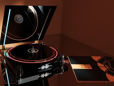 Ecliptic Record Player Render 3d album concept design product design record player render rendering vinyl