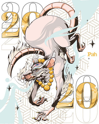 Rata 2020 chinese year design drawing illustration ilustrator new new year news rat ratchinese vector vectorart