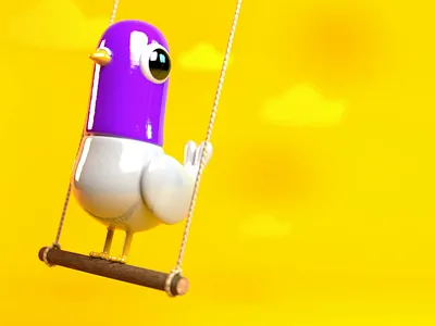 Pajarito 3d 3d animation bird c4d character cinema 4d modeling pigeon render vray