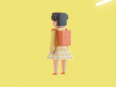 Oh! I feel the Cosmos! So Yummy! 3d box c4d cinema4d cosmos girl katamari damacy low poly ps2 space