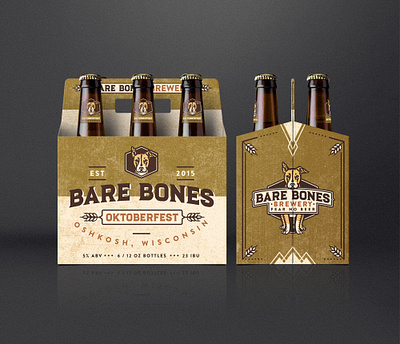 Bare Bones Brewery 6-Pack 6 pack 6 pack beer beer label beer packaging branding brewery brewery branding craft beer labels logo packaging