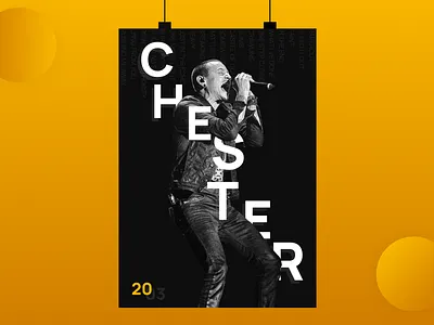 Poster Design chester bennington clean design poster poster art poster design simple typography ui uidesign