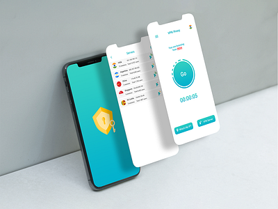 VPN Proxy Server App for Android and iOS android app app dribbble illustration ios iphonex logo mobile mobile app ui uidesign ux
