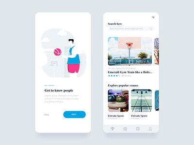 Sports venue booking app concept adobexd illustrator mobile app ui design ui design userexperience userinterface userinterfacedesign