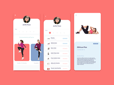 Fit App app exercises fit mobile ui uidesign uiux