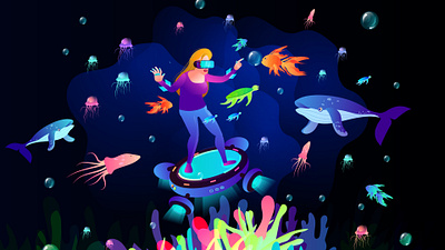 vr experiencing aqua life_adobe illustrator tutorial adobe illustrator tutorial arttutor concept art concept illustrator tutorial games splash screen design how to illustrator basics illustrator tutorial kids story illustrations learn step by step vector art tutorial vector drawing tutorial video lessons video tutorials virtual reality