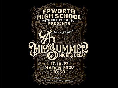 A Midsummer Night's Dream - Poster Design adobe adobe fresco adobe illustrator advertising design design hand lettering illustration ipad pro lettering thattypeguy theatre production type design typography