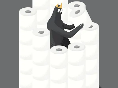 Toilet Paper Castle castle coronavirus covid 19 greed hoarders hoarding humanity illustration toilet toilet paper vector virus