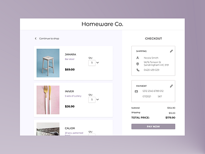 Checkout Page checkout page dailyui figma