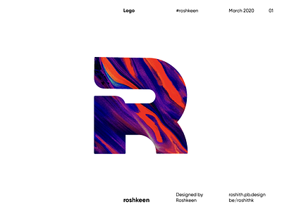 Personal logo abstract abstract poster bangalore branding design letter r lettermark logo logodesign profilelogo r logo roshkeen typography ui