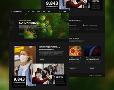 Viruswatch adobe xd adobexd ui user experience user interface ux web design web development webpage website