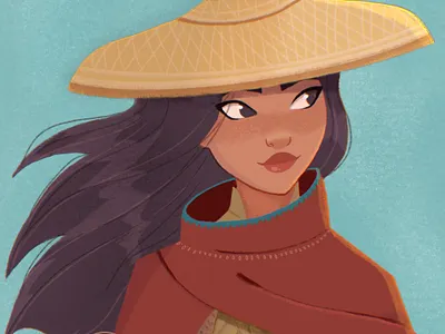 Raya disney illustration procreate raya