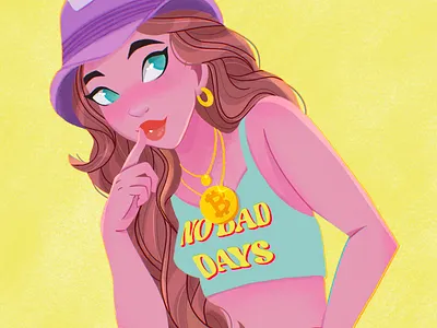 HODL art cryptocurrency illustration nft procreate