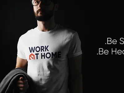 Work At Home - Logo Concept adobe illustrator branding design simple logo work from home