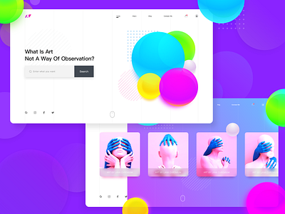 Art Website art circular color interface ui web design websute