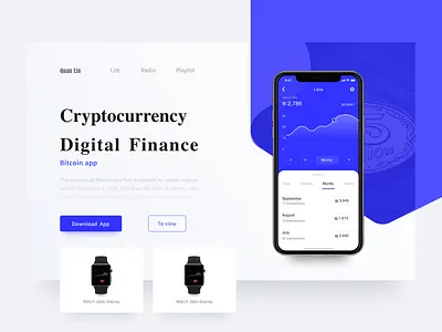 Bitcoin data application app clean crm data desigm design figma icon illustration interface typogaphy ui visualization web website website design white 设计