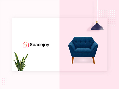 Spacejoy Branding accent chair app branding creative design design gradient heart logo house logo icon mark logo interaction design love logo swiss style typography uiux vector website design