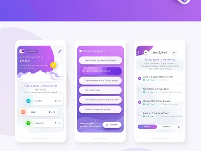 Dreamfora Ver.1 app design icon illustration illustrator ui ux