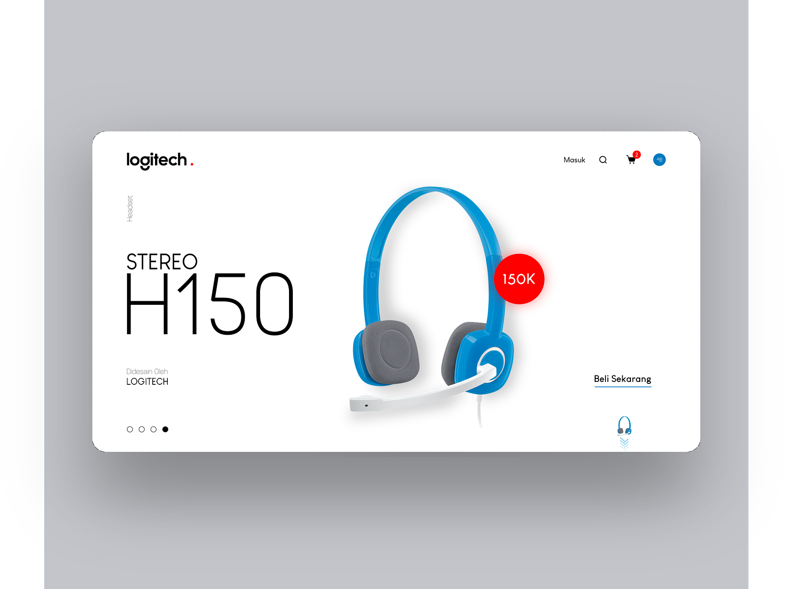Landing Page - Design Landing Page Logitech Headset by Ebas on Dribbble