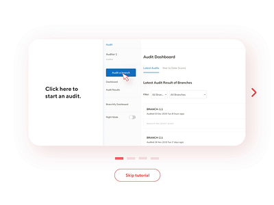 Branchify Auditing animation auditing branchify branchmanagement design mockup mockup animation motion design software uidesign website