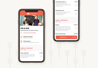 Order page app bread clean design focus food lunch menu menu design mobile mobile design mobile ui order phone restaurant simple takeaway takeout ui website