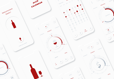 Alco Calendar UI Kit light interface app calendar app design figma ios neumorphism ui ux web