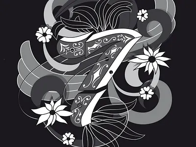 7 flourishes illustration lettering