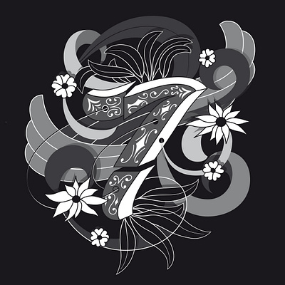 7 flourishes illustration lettering