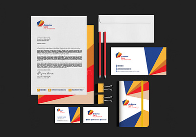 Anioma Stationary Mockups branding design illustration logo vector
