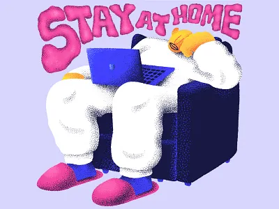 Stay At Home 2020 character character design color drawing home office person stayathomechallenge stayhome ukraine vector work
