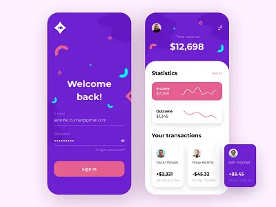 Finance App - Mobile App app app design finance finance app finances financial financial app fintech fintech app mobile app mobile app design mobile design mobile ui