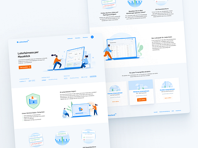 Lohncheck Pro Landingpage branding design flat illustration landingpage minimal ui web website