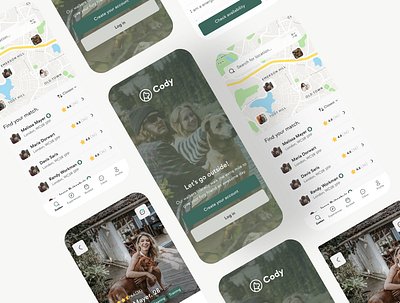 Cody - Dog Walking App app booking branding case study design design thinking flowchart ios mobile app product design ui ux wireframe