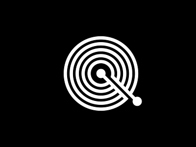 Q 36 36 days of type circle letter lines logo q type