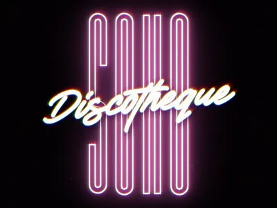 💃 SOHO discotheque🕺 2d animation branding dance design disco logo logo animation logotype motion motion design music typography