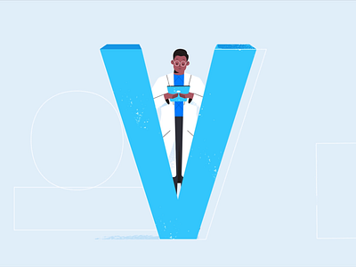 V for Versions 2d animated explainer animation business character design digital explainer illustration letter motion motion graphics tech tech explainer technology v vaccine vector version virus