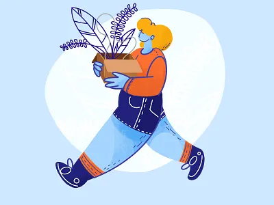 Return to sender branding design flat illustration people ui
