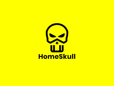 Home Skull Logo branding business custom logo design graphic home horror logo logogram logotype skull skull logo vektor