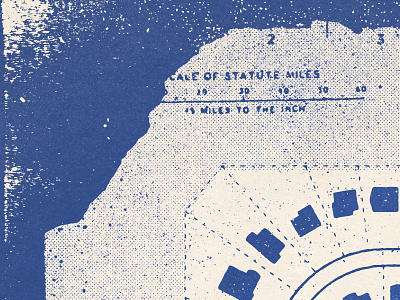 Neighborhood Map design distressed halftone illustration retro texture typography vintage