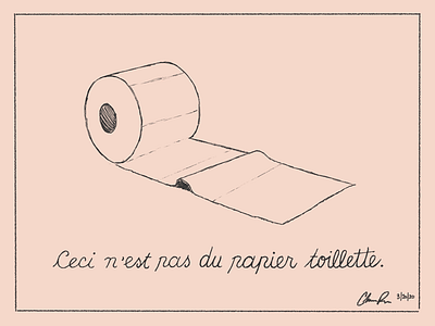 The Treachery of Hoarding (2020) cartoon creative design illustrator magritte quarantine sketch socialdistancing